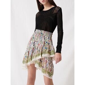 Maje - Bucolic skirt with ruffles and smocks - Size 36 (S)